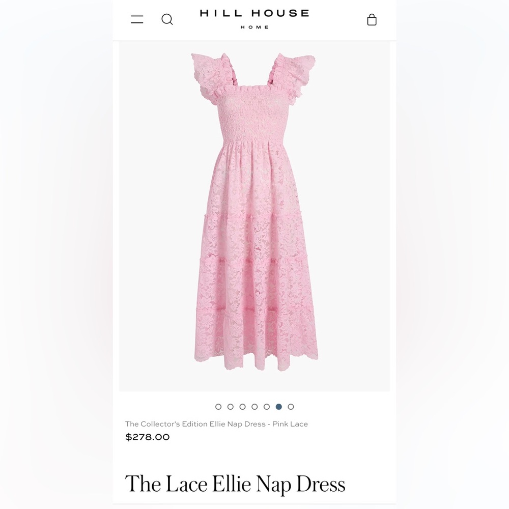 Hill House Home S Pink Lace Ellie Nap Dress Collector’s Edition never been worn